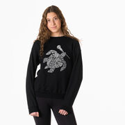 Girls Lacrosse Crewneck Sweatshirt - Lax Turtle