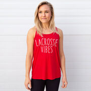 Girls Lacrosse Flowy Racerback Tank Top - Lacrosse Vibes