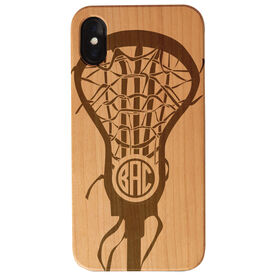 Girls Lacrosse Engraved Wood IPhone&reg; Case - Monogrammed Lax Life