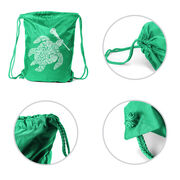 Girls Lacrosse Drawstring Backpack - Lax Turtle
