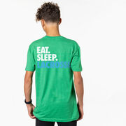 Lacrosse Short Sleeve T-Shirt - Eat. Sleep. Lacrosse. (Back Design)