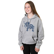 Girls Lacrosse Hooded Sweatshirt - Lax Elephant