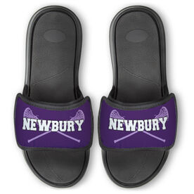 Girls Lacrosse Repwell&reg; Slide Sandals - Personalized with Sticks