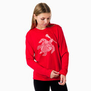 Girls Lacrosse Long Sleeve Performance Tee - Lax Turtle