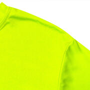 Girls Lacrosse Long Sleeve Performance Tee - Neon Lax Girl