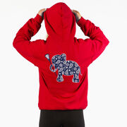 Girls Lacrosse Hooded Sweatshirt - Lax Elephant (Back Design)
