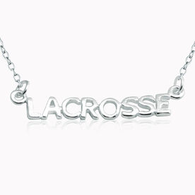 Livia Collection Sterling Silver Lacrosse Word Necklace