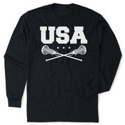 Girls Lacrosse Tshirt Long Sleeve - USA Girls Lacrosse