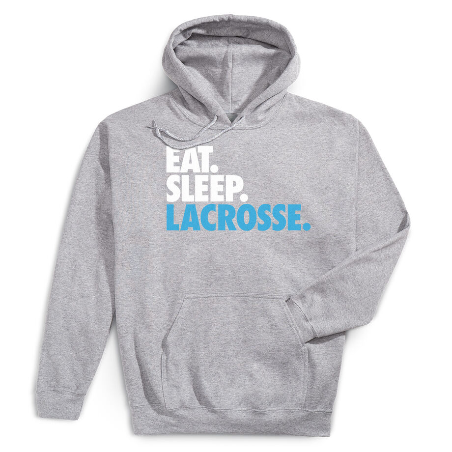 Lacrosse Hooded Sweatshirt - Eat. Sleep. Lacrosse. - Personalization Image