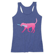 Girls Lacrosse Women's Everyday Tank Top - LuLa The Lax Dog Pink