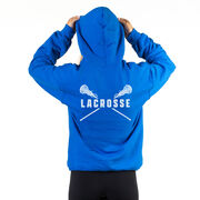 Girls Lacrosse Hooded Sweatshirt - Crossed Girls Sticks (Back Design)