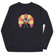 Girls Lacrosse Long Sleeve Performance Tee - Goofy Turkey Player