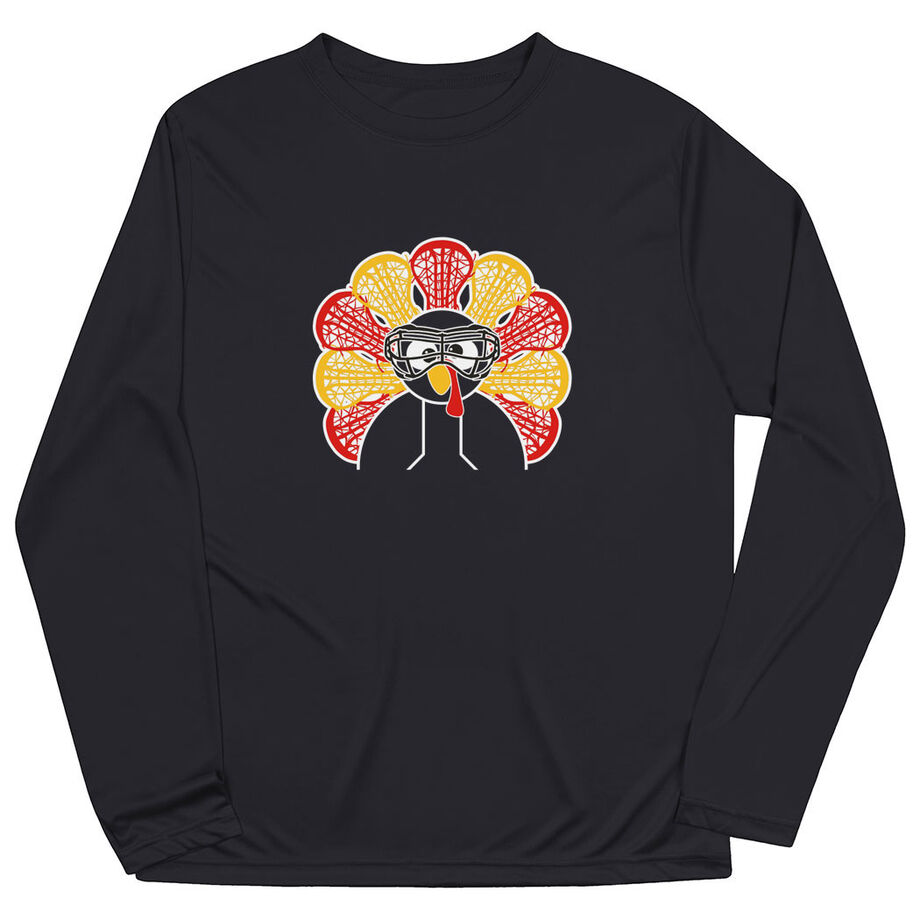 Girls Lacrosse Long Sleeve Performance Tee - Goofy Turkey Player