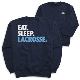 Lacrosse Crewneck Sweatshirt - Eat Sleep Lacrosse (Bold) (Back Design)