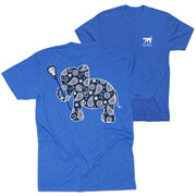 Girls Lacrosse Short Sleeve T-Shirt - Lax Elephant (Back Design)