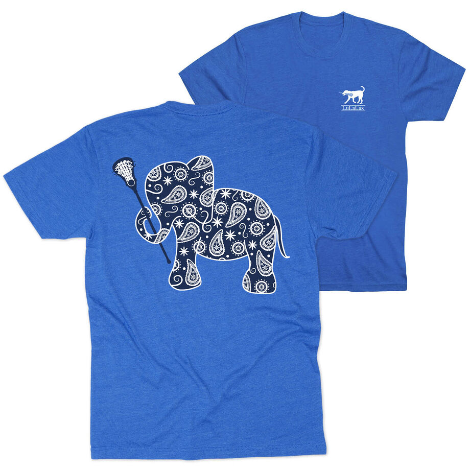Girls Lacrosse Short Sleeve T-Shirt - Lax Elephant (Back Design)