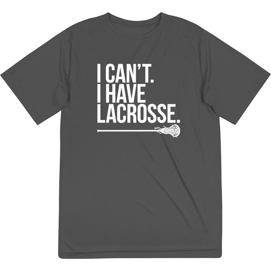Girls Lacrosse Short Sleeve Performance Tee - I Can't. I Have Lacrosse