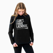 Girls Lacrosse Long Sleeve Performance Tee - I Can't. I Have Lacrosse