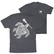 Girls Lacrosse Short Sleeve T-Shirt - Lax Turtle (Back Design)