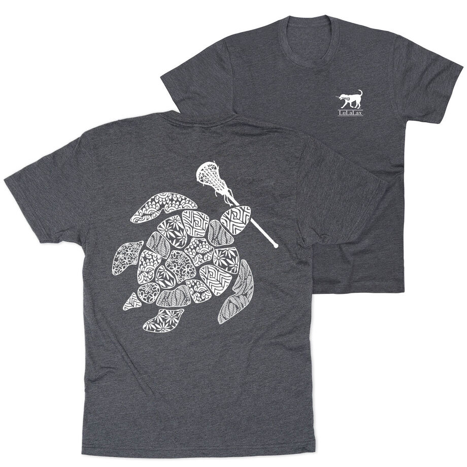 Girls Lacrosse Short Sleeve T-Shirt - Lax Turtle (Back Design)