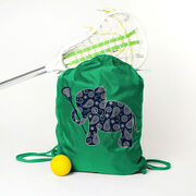 Girls Lacrosse Drawstring Backpack Lax Elephant