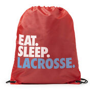 Lacrosse Drawstring Backpack Eat. Sleep. Lacrosse.