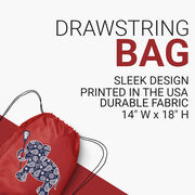 Girls Lacrosse Drawstring Backpack Lax Elephant