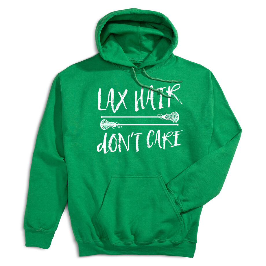 Girls Lacrosse Hooded Sweatshirt - Lax Hair Don't Care