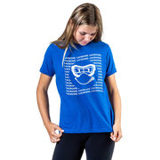 Girls Lacrosse T-Shirt Short Sleeve - Lacrosse Smiley Face