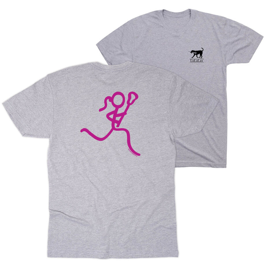 Lacrosse Short Sleeve T-Shirt - Neon Lax Girl (Back Design)