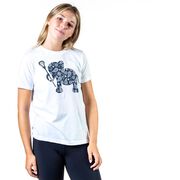 Girls Lacrosse Tshirt Short Sleeve Lax Elephant