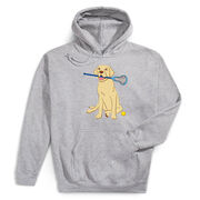 Girls Lacrosse Hooded Sweatshirt - Chase The Lax Dog