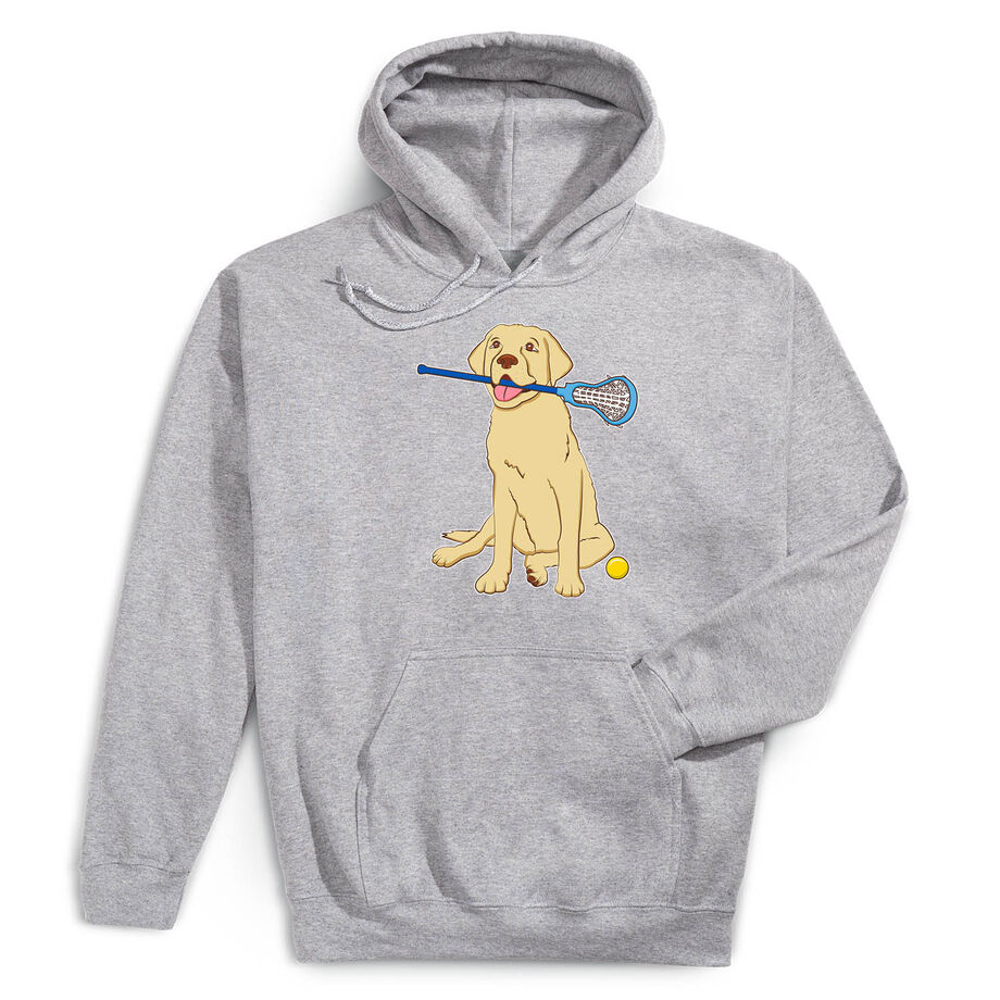 Girls Lacrosse Hooded Sweatshirt - Chase The Lax Dog