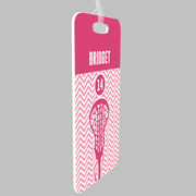 Girls Lacrosse Bag/Luggage Tag - Chevron Name and Number