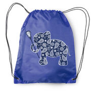 Girls Lacrosse Drawstring Backpack Lax Elephant