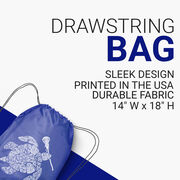 Girls Lacrosse Drawstring Backpack - Lax Turtle