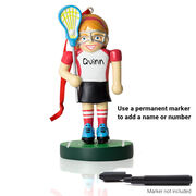 Girls Lacrosse Ornament - Lacrosse Player Nutcracker