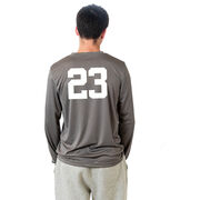 Lacrosse Long Sleeve Performance Tee - Eat. Sleep. Lacrosse.