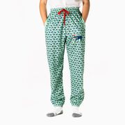 Girls Lacrosse Lounge Pants - Santa Lula The Lax Dog