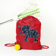 Girls Lacrosse Drawstring Backpack Lax Elephant