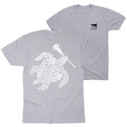 Girls Lacrosse Short Sleeve T-Shirt - Lax Turtle (Back Design)