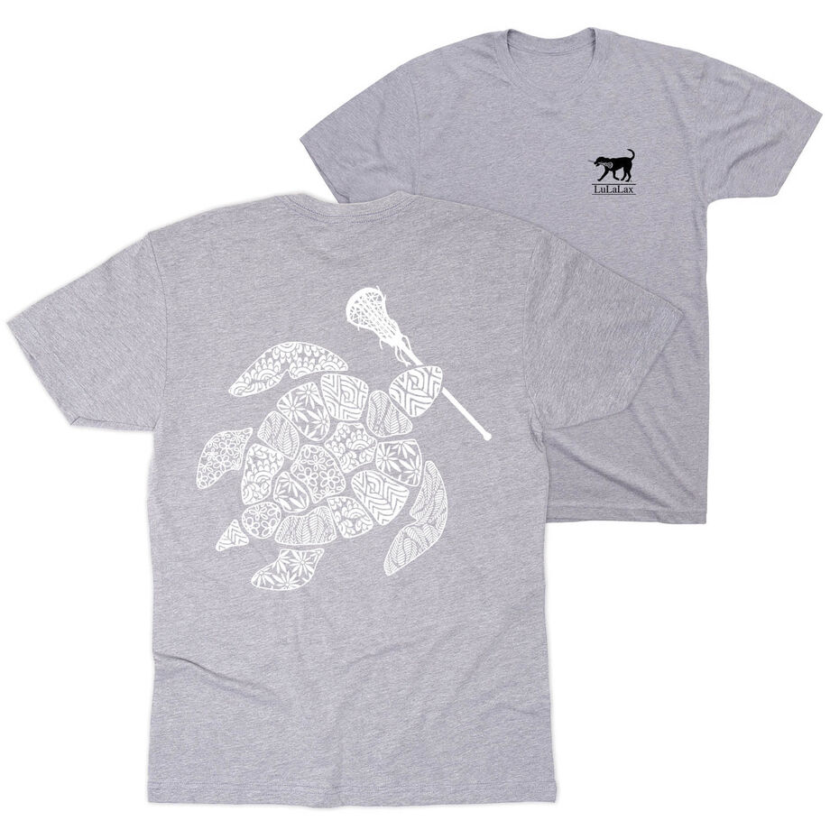 Girls Lacrosse Short Sleeve T-Shirt - Lax Turtle (Back Design)