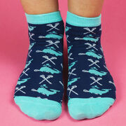Girls Lacrosse Ankle Socks - Lax Whales