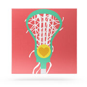 Girls Lacrosse Canvas Wall Art - Lacrosse Stick & Love
