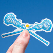 Girls Lacrosse Sticker - Crossed Sticks