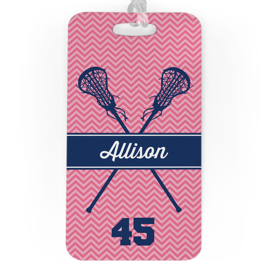Girls Lacrosse Bag/Luggage Tag - Personalized Girl 