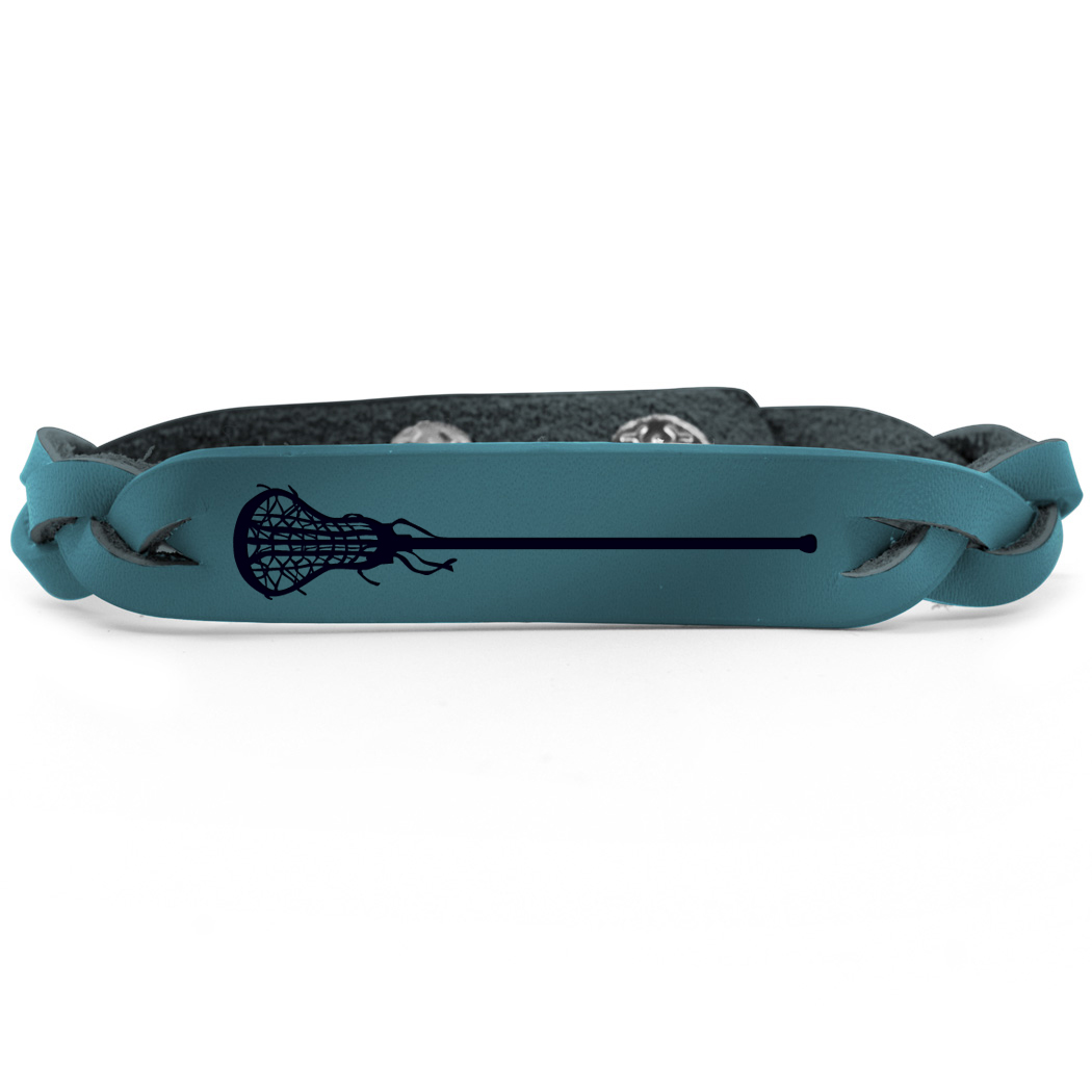 S Lacrosse Leather Engraved Bracelet Stick Female Click To Enlarge