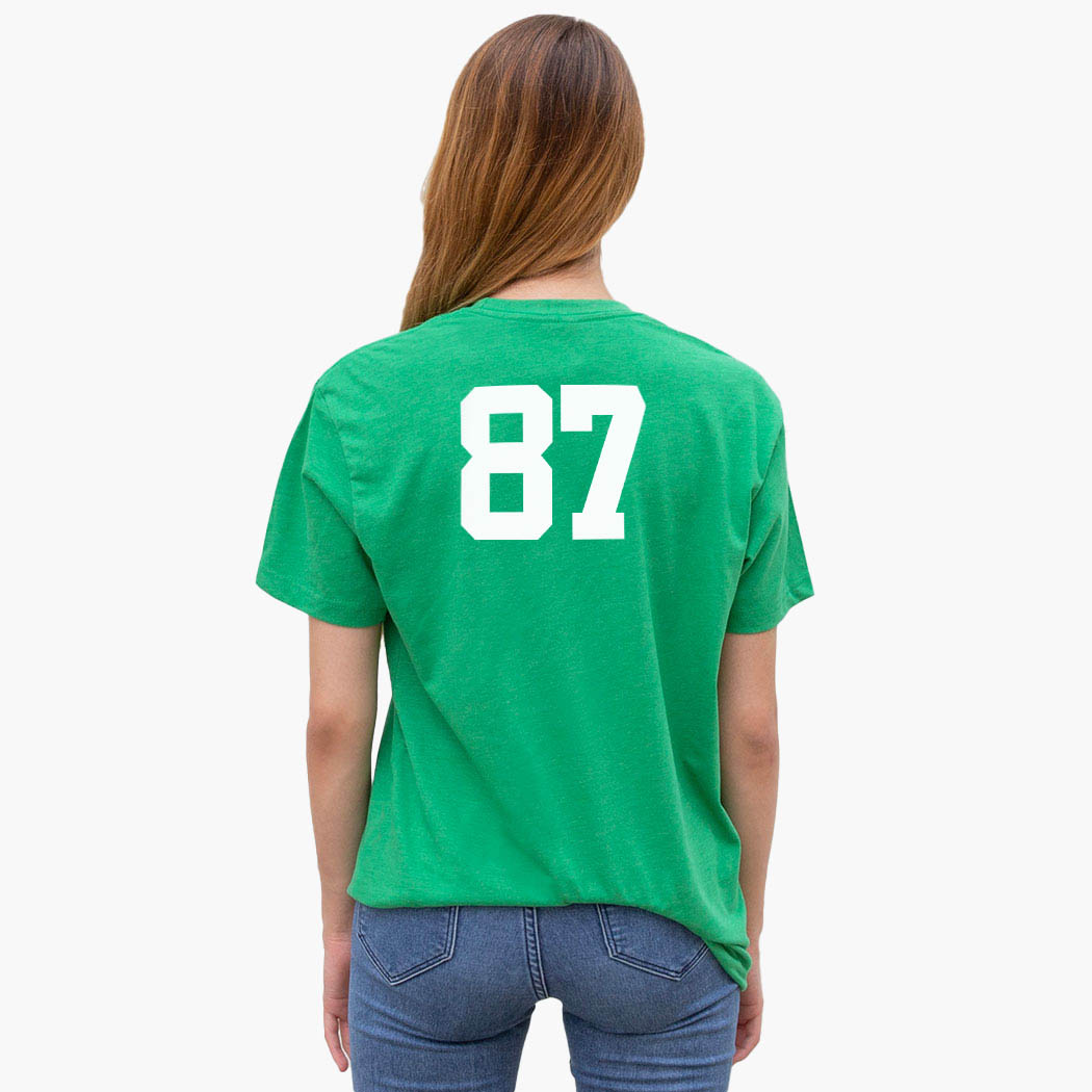 Girls Lacrosse Short Sleeve T-Shirt - Kiss Me I Play Lacrosse - Personalization Image