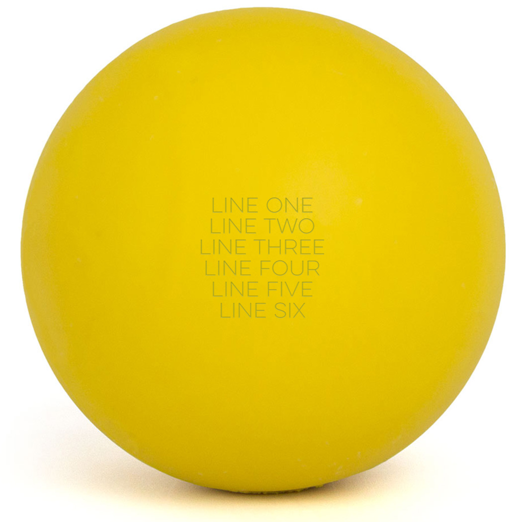 Personalized Engraved Lacrosse Ball Custom Text (Yellow Ball) - Personalization Image