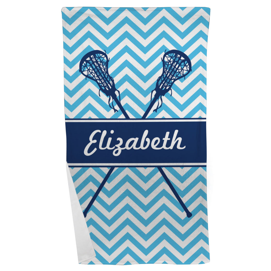 girls lacrosse beach towel